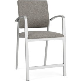Lesro Newport Hip Guest Chair Silver Frame Connelly Dove Fabric NP1161.SSV-01CODO