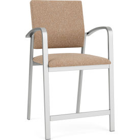 Lesro Newport Hip Guest Chair Silver Frame Connelly Wren Fabric NP1161.SSV-01COWN