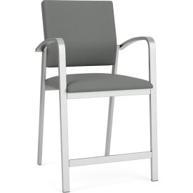 Lesro Newport Hip Guest Chair Silver Frame Open House Asteroid Fabric NP1161.SSV-01OHAS