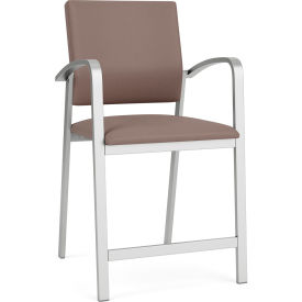 Lesro Newport Hip Guest Chair Silver Frame Open House Goose Fabric NP1161.SSV-01OHGS