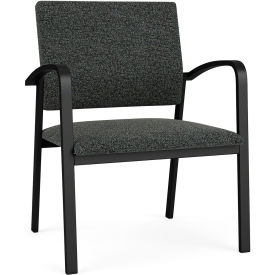 Lesro Newport Wide Guest Chair Black Frame Connelly Crow Fabric NP1201.SBK-01COCR