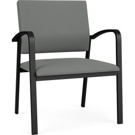 Lesro Newport Wide Guest Chair Black Frame Open House Asteroid Fabric NP1201.SBK-01OHAS