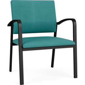 Lesro Newport Wide Guest Chair Black Frame Patriot Plus Sea Vinyl NP1201.SBK-01PPSE