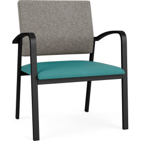 Lesro Newport Wide Guest Chair Black Frame Connelly Dove Back Patriot Plus Sea Vinyl Seat NP1201.SBK-02CODO.03PPSE