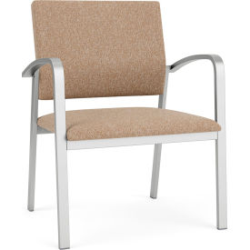 Lesro Newport Wide Guest Chair Silver Frame Connelly Wren Fabric NP1201.SSV-01COWN