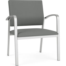 Lesro Newport Wide Guest Chair Silver Frame Open House Asteroid Fabric NP1201.SSV-01OHAS