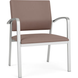 Lesro Newport Wide Guest Chair Silver Frame Open House Goose Fabric NP1201.SSV-01OHGS