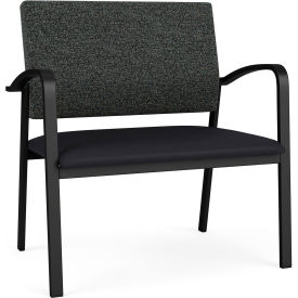 Lesro Newport Bariatric Chair Black Frame Connelly Crow Fabric Back Patriot Plus Black Vinyl Seat NP1401.SBK-02COCR.03PPBK