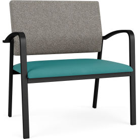 Lesro Newport Bariatric Chair Black Frame Connelly Dove Back Patriot Plus Sea Vinyl Seat NP1401.SBK-02CODO.03PPSE