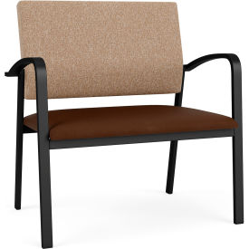 Lesro Newport Bariatric Chair Black Frame Connelly Wren Back Patriot Plus Mocha Vinyl Seat NP1401.SBK-02COWN.03PPMO