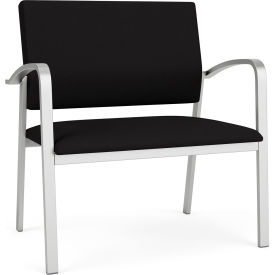 Lesro Newport Bariatric Chair Silver Frame Open House Black Fabric NP1401.SSV-01OHBK