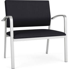 Lesro Newport Bariatric Chair Silver Frame Patriot Plus Black Vinyl NP1401.SSV-01PPBK