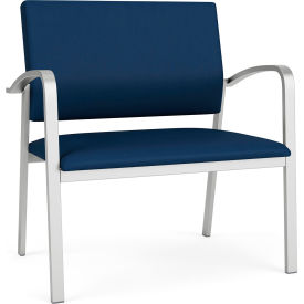 Lesro Newport Bariatric Chair Silver Frame Patriot Plus Imperial Blue Vinyl NP1401.SSV-01PPIB