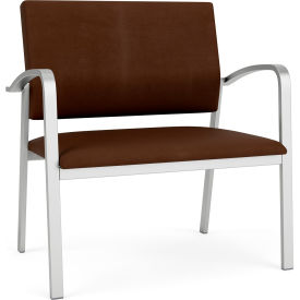 Lesro Newport Bariatric Chair Silver Frame Patriot Plus Mocha Vinyl NP1401.SSV-01PPMO