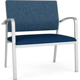 Lesro Newport Bariatric Chair Silver Frame Connelly Blue Jay Back Patriot Plus Imperial Blue Seat NP1401.SSV-02COBJ.03PPIB