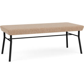 Lesro Chat 2 Seat Rectangular Reception Bench Black Frame Connelly Wren Fabric CX2001.SBK-01COWN
