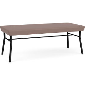 Lesro Chat 2 Seat Rectangular Reception Bench Black Frame Open House Goose Fabric CX2001.SBK-01OHGS