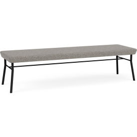 Lesro Chat 3 Seat Rectangular Reception Bench Black Frame Connelly Dove Fabric CX3001.SBK-01CODO