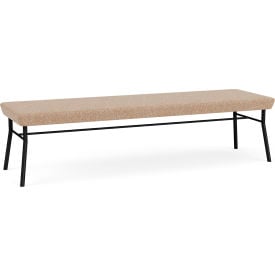 Lesro Chat 3 Seat Rectangular Reception Bench Black Frame Connelly Wren Fabric CX3001.SBK-01COWN