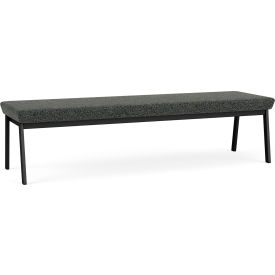 Lesro Newport 3 Seat Rectangular Reception Bench Black Frame Connelly Crow Fabric NP3001.SBK-01COCR