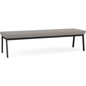 Lesro Newport 3 Seat Rectangular Reception Bench Black Frame Connelly Dove Fabric NP3001.SBK-01CODO