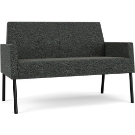 Lesro Mystic Lounge Reception Loveseat Black Frame Connelly Crow Fabric ML1501.SBK-01COCR