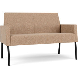 Lesro Mystic Lounge Reception Loveseat Black Frame Connelly Wren Fabric ML1501.SBK-01COWN