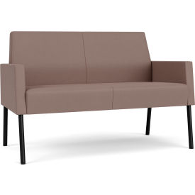Lesro Mystic Lounge Reception Loveseat Black Frame Open House Goose Fabric ML1501.SBK-01OHGS