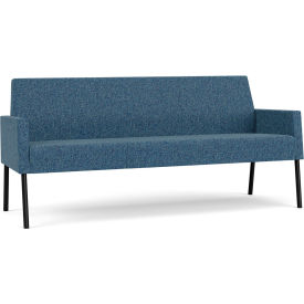 Lesro Mystic Lounge Reception Sofa Black Frame Connelly Blue Jay Fabric ML1601.SBK-01COBJ