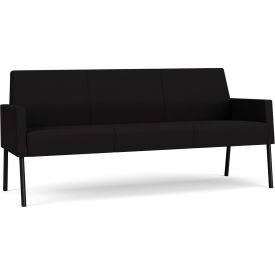 Lesro Mystic Lounge Reception Sofa Black Frame Open House Black Fabric ML1601.SBK-01OHBK