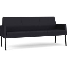 Lesro Mystic Lounge Reception Sofa Black Frame Patriot Plus Black Vinyl ML1601.SBK-01PPBK