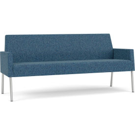 Lesro Mystic Lounge Reception Sofa Silver Frame Connelly Blue Jay Fabric ML1601.SSV-01COBJ