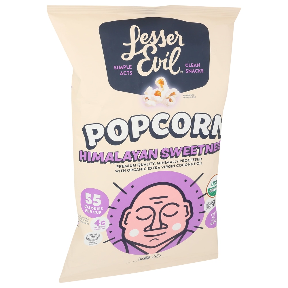 LesserEvil Organic Popcorn, Himalayan Sweetness, 6.4 Oz, Total Qty 12 MPN:0102