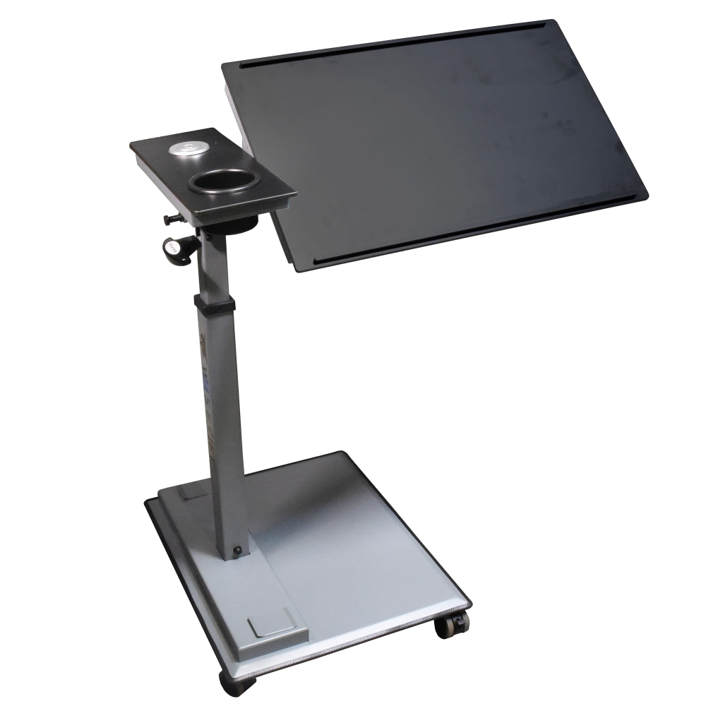 WiseLift Height-Adjustable Mobile Table Workstation, 28inH x 31-1/2inW x 15-3/4inD, Black MPN:WLT400K