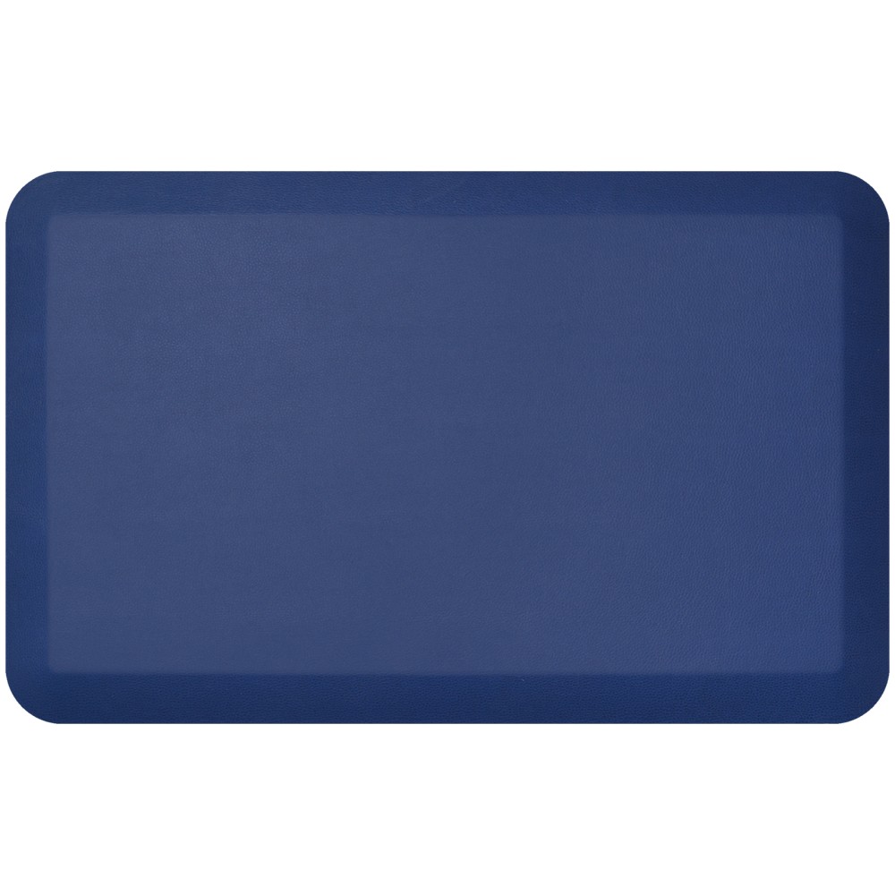 GelPro NewLife Designer Comfort Leather Grain Anti-Fatigue Floor Mat, 20in x 32in, Navy MPN:106-16-2032-9