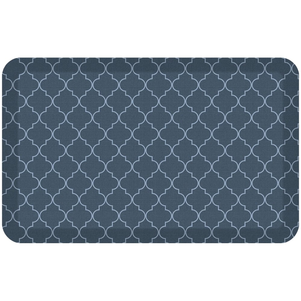 GelPro Designer Comfort Polyurethane Anti-Fatigue Floor Mat For Hard Flooring, 20in x 32in, Trellis Blue MPN:106-P-2032-TRDS