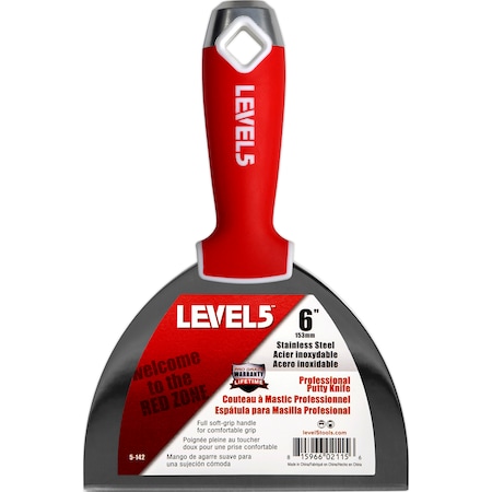 Putty Knife, SS, Soft Grip, 6 MPN:5-142