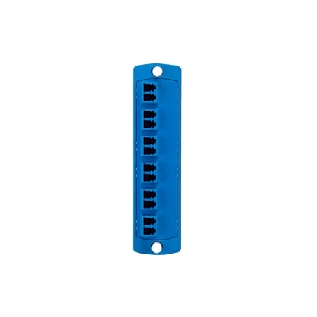 LC DUPLEX SM PLATE WITH SIX, COUPLERS OS2 BLUE CERAMIC, SLEEVE 12 FIBER MPN:5F100-2LL