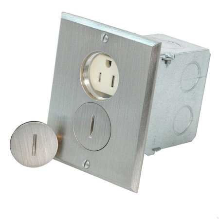 Wood Frame Floor Box 15A TR Ivr MPN:25249-TFN