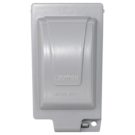 Weatherproof Cover, Outlet Box Type, 1 Gang, Aluminum, GFCI Duplex Receptacle Cover Type MPN:IUM1V-GY
