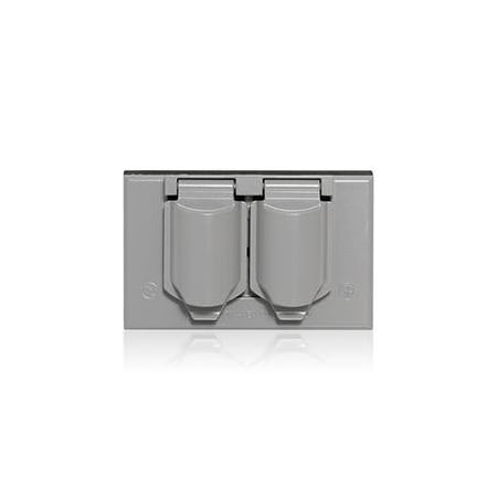 Weatherproof Cover, 4-21/32 in W, 2-29/32 in H, Aluminum MPN:WM1D-SGY