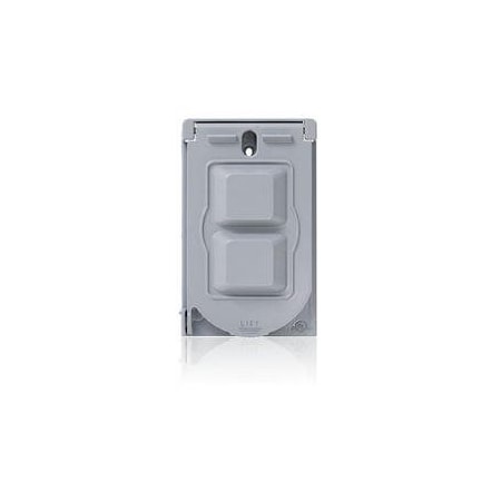 Weatherproof Cover, 2-27/32 in W, 4-5/8 in H, Aluminum MPN:WM1V-GY