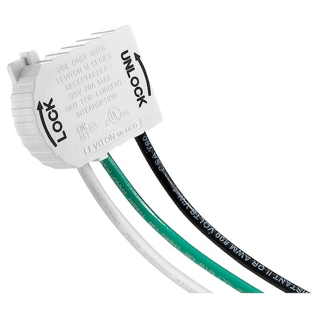 ReceptacleWiringModule, 20A, 125VAC, White MPN:MSTWL-A