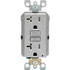 Leviton GFTR2-GY SmartlockPro Self-Test GFCI Receptacle Tamper Resistant 20A Gray GFTR2-GY