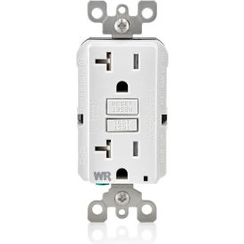 Leviton GFWT2-W 20A SmartlockPro Self-Test GFCI Duplex Receptacle Weather & Tamper Resistant White GFWT2-W
