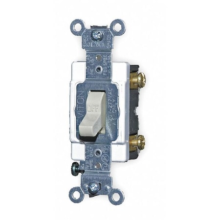 Wall Swtch, 1-Pol, 120/277V, 20A, Ivry, Toggl MPN:1221-SI