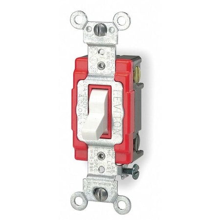 Wall Switch, 3-Way, 120/277V, 20A, Wht, Toggl MPN:1223-2W