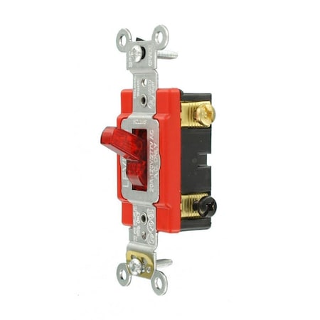 Toggle 3-Way Illum Ind Gr 20A Red MPN:1223-PLR