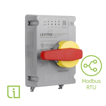 Disconnect Switch, Nonfusible, 3PST, Indoor/Outdoor, PBT MPN:LDS30-RCM