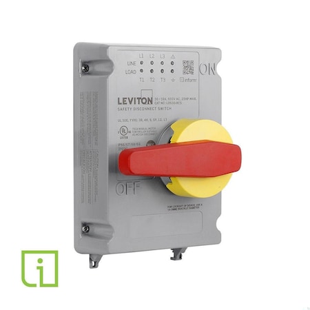 Disconnect Switch, Nonfusible, 3PST, Three Phase, Indoor/Outdoor, PBT MPN:LDS30-RCS